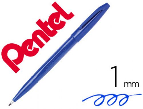 Caneta pentel com ponta de fibra sign pen na cor azul , Pentel , 152516 , 4902506975652